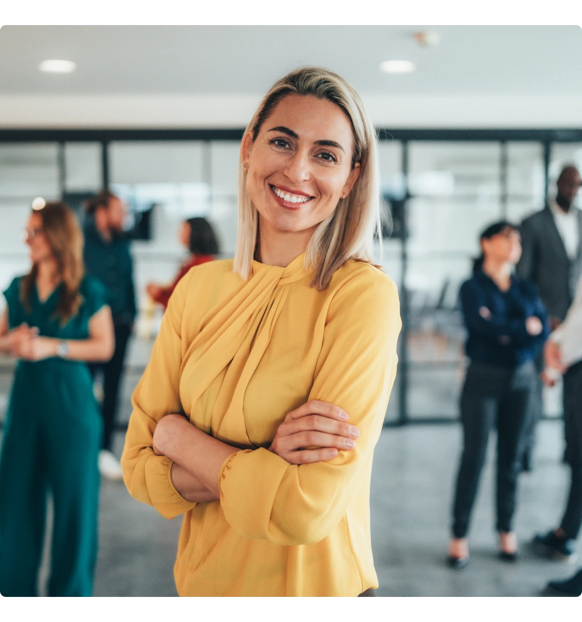 Businesswoman in a modern office setting